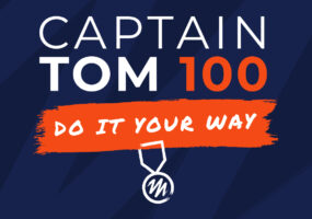 Text 'Captain Tom 100. Do it your way'