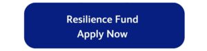 A blue button with Resilience Fund - Apply Now written in white letters